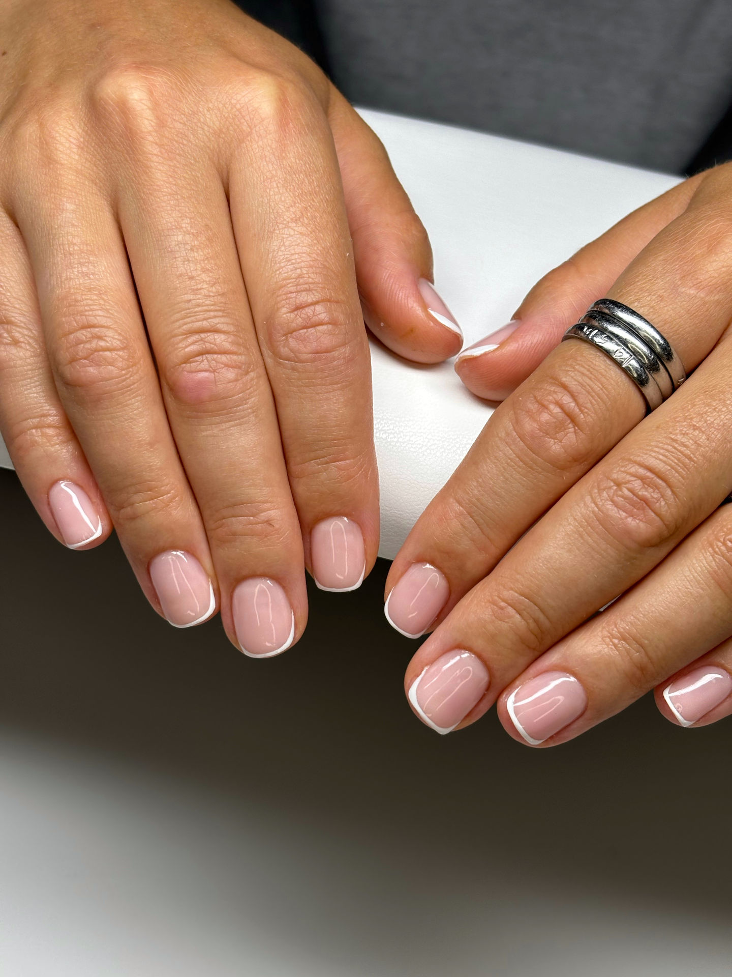 Pink French manicure