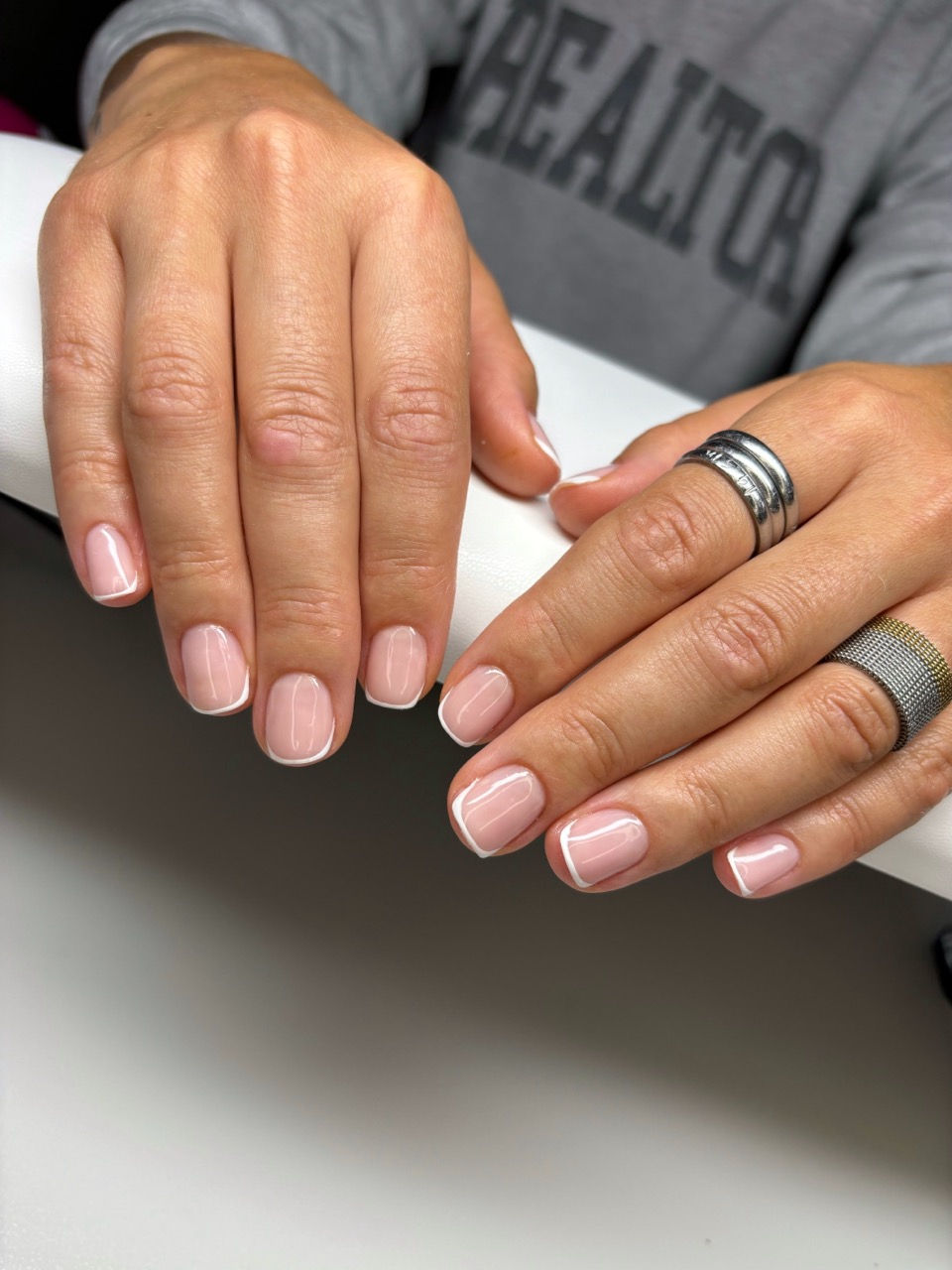 French manicure with gel polish